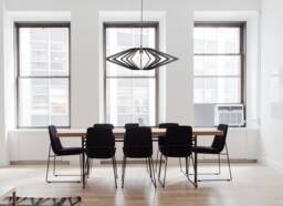 Geometric Wood Pendant Light Modern Birch Chandelier Lighting - thumbnail 1