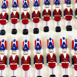 Fused Glass American Nutcracker Ornament Toy Soldier Christmas Decor - thumbnail 2