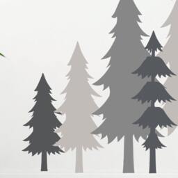 Pine Forest Woodland Tree Wall Decals For Kids - thumbnail 2
