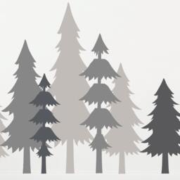 Pine Forest Woodland Tree Wall Decals For Kids - thumbnail 3