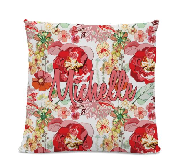 Name Pillow - Monogram Personalized With Custom Throw