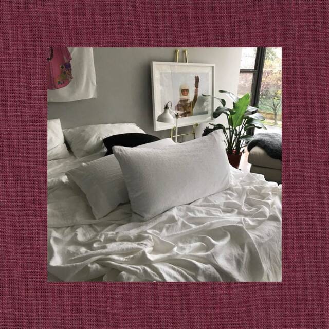 Burgundy Bordeaux Pair Of Linen Pillowcases - Tailored Bedding 100% Flax Fabric Made To Order in The Usa - image 1