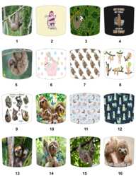Sloth Drum Lampshades For Ceiling Light Shades Pendants Or Table Lamp Shades