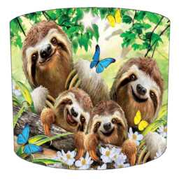 Sloth Drum Lampshade For Ceiling Light Pendants Or Table Lamp Bases - thumbnail 4