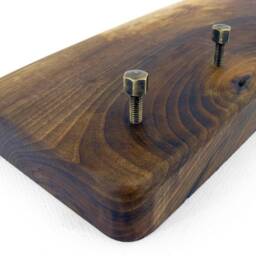 Handmade Walnut Wood Key Holder Brass Hook Wall Organizer - thumbnail 2
