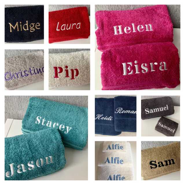 Personalized Embroidered Towels Luxury 650Gsm Cotton - image 1