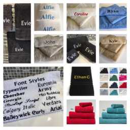 Personalized Embroidered Towels Luxury 650Gsm Cotton - thumbnail 2