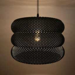 Mara Pendant Lamp, Modern Ripple Mesh Contemporary 3D Printed Lighting - thumbnail 4