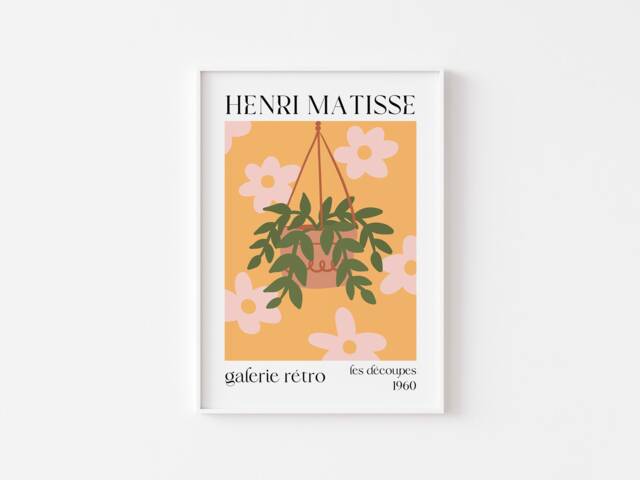 Henri Matisse Inspired Botanical Print Retro Floral Galerie R??tro - image 1