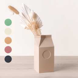 Vase Milk - Dried Flowers Gift Idea, Modern Home Decoration, 3D Printed Eco-Friendly Made From Wood & Corn - thumbnail 2