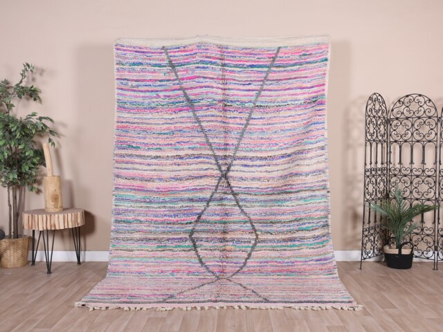 Vintage Boujaad Rug, Authentic Moroccan Rug 6x9 Ft - image 1