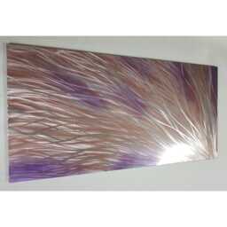 Modern, Abstract, Contemporary Metal Wall Art, Sculpture, 3D Effect, By R Toomer Art. Copper, Silver & Purple. Indoor/Outdoor - thumbnail 2