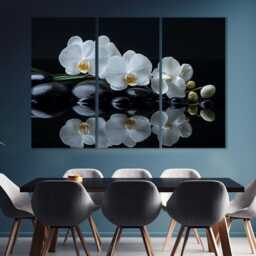 White Orchid Canvas Print, Spa Wall Art, Flowers Decor, Canvas, Photography - thumbnail 2