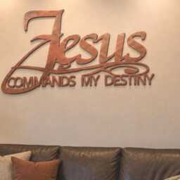 Christian Wall Art Metal Signs Steel Sign Jesus Commands Destiny Words Inspirational Scripture Faith Home Display Wedding - thumbnail 3