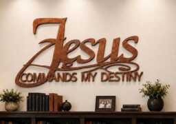 Christian Wall Art Metal Signs Steel Sign Jesus Commands Destiny Words Inspirational Scripture Faith Home Display Wedding