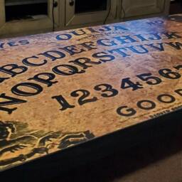 Custom Requested Listing For Etsy Customer Ouija Board Coffee Table Antiqued Gothic Halloween Decor Gift Wiccan - thumbnail 3