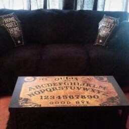 Custom Requested Listing For Etsy Customer Ouija Board Coffee Table Antiqued Gothic Halloween Decor Gift Wiccan - thumbnail 2