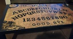 Custom Requested Listing For Etsy Customer Ouija Board Coffee Table Antiqued Gothic Halloween Decor Gift Wiccan