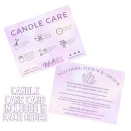 Leo Zodiac Candle Tiger's Eye Crystal, Cinnamon Vanilla Scent - thumbnail 2