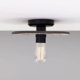 Bog Oak Organic Ceramic Disc Ceiling Light Black Clay 11 - thumbnail 4