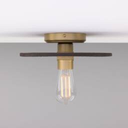 Bog Oak Organic Ceramic Disc Ceiling Light Black Clay 11 - thumbnail 2