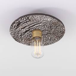Bog Oak Organic Ceramic Disc Ceiling Light Black Clay 11 - thumbnail 3