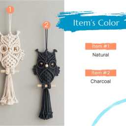 Boho Macrame Owl, Nursery Decor, Handmade Kids Room Decoration, Girls Bedroom Art, Custom Macrame, Wall Hanging W73 - thumbnail 4