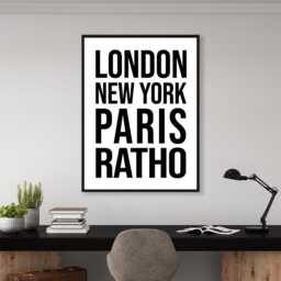 Ratho Iconic Bold Town Scotland Print Poster - Edinburgh Gift Bespoke A5 A4 A3 Framed Or Unframed - thumbnail 3