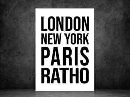 Ratho Iconic Bold Town Scotland Print Poster - Edinburgh Gift Bespoke A5 A4 A3 Framed Or Unframed - thumbnail 1