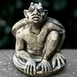 Outdoor Monster Sculpture Concrete Gargoyle Statue Gothic Figure Garden Ornament Handmade Decor Gargoyle Lover Gift - thumbnail 2