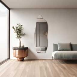 Irregular Mirror, Wall Accessory, Mirror Home Decor, Modern Living Room Aeshetic Asymmetrical Housewarming Gift - thumbnail 2