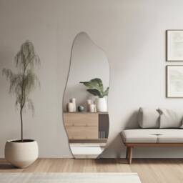 Irregular Mirror, Wall Accessory, Mirror Home Decor, Modern Living Room Aeshetic Asymmetrical Housewarming Gift - thumbnail 3