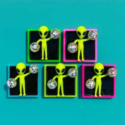 Alien Disco Ball 3D Resin Wall Art/ Funny Kitschy Dopamine Decor/ Alien Decor/Cheering Alien/ Kawaii Weird Neon Art - thumbnail 1