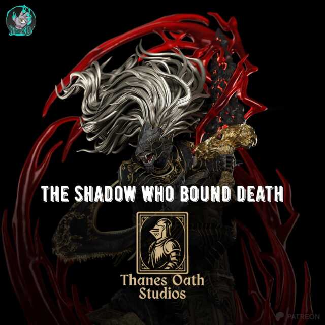 The Shadow Who Bound Death - Dark Fantasy Souls-Like Wolf Maliketh Resin Figure 16K - image 1