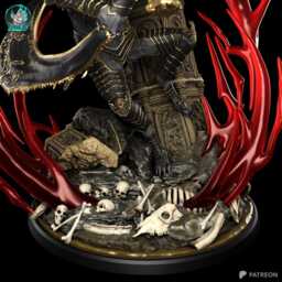 The Shadow Who Bound Death - Dark Fantasy Souls-Like Wolf Maliketh Resin Figure 16K - thumbnail 3