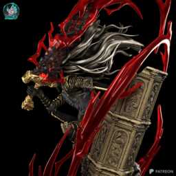 The Shadow Who Bound Death - Dark Fantasy Souls-Like Wolf Maliketh Resin Figure 16K - thumbnail 4