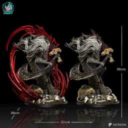 The Shadow Who Bound Death - Dark Fantasy Souls-Like Wolf Maliketh Resin Figure 16K - thumbnail 2