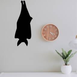 Silhouette Of A Bat Vinyl Wall Art, Decal, Sticker, Transfer, Mural, Decor, Rent Friendly, Interior, Exterior, Full Removable, - 0077 - thumbnail 1