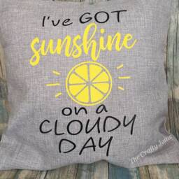 Decorative Throw Pillow Cover - I've Got Sunshine On A Cloudy Day - thumbnail 4