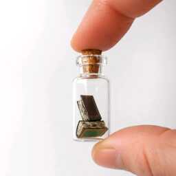 Miniature Books in A Bottle, Tiny Library Vial, Book Lover Gift, Literary - thumbnail 4