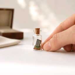 Miniature Books in A Bottle, Tiny Library Vial, Book Lover Gift, Literary