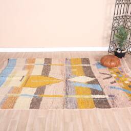 Vintage Boujaad Rug, Authentic Moroccan Rug 5x7 Ft - thumbnail 2