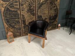 Brand New Leather Open Back Tub Chair