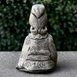 Sitting Chinese Woman Sculpture Concrete Oriental Lady Figurine Stone Handmade Asian Decoration Lover Gift - thumbnail 4