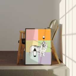 Bassett Hound Dog Print Wall Art For Lovers - thumbnail 2