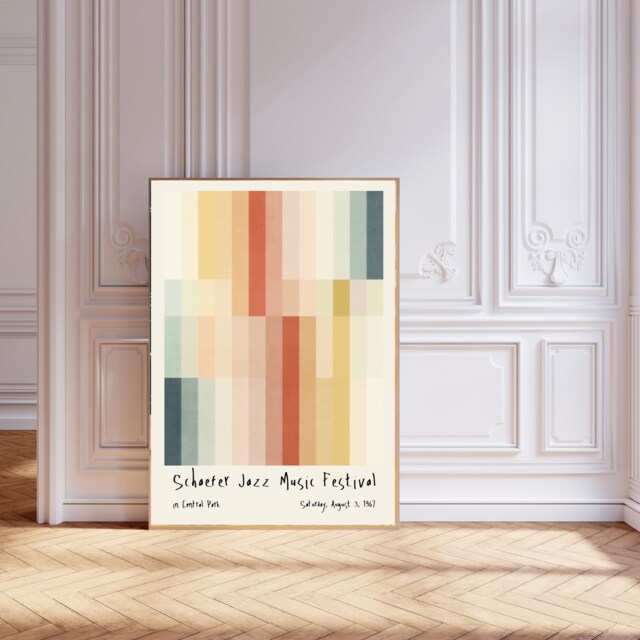 Jazz Festival Art Print, Poster, San Sebastian Wall Decor, Art, Music Abstract Print - image 1