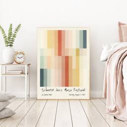 Jazz Festival Art Print, Poster, San Sebastian Wall Decor, Art, Music Abstract Print - thumbnail 3