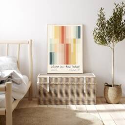 Jazz Festival Art Print, Poster, San Sebastian Wall Decor, Art, Music Abstract Print - thumbnail 2