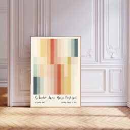 Jazz Festival Art Print, Poster, San Sebastian Wall Decor, Art, Music Abstract Print - thumbnail 1