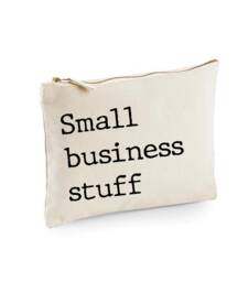 Small Business Stuff Pouch For Stationery & Small Biz Bits Bobs, Craft Tools Case, Girl Boss Pouch, Cotton Zipped